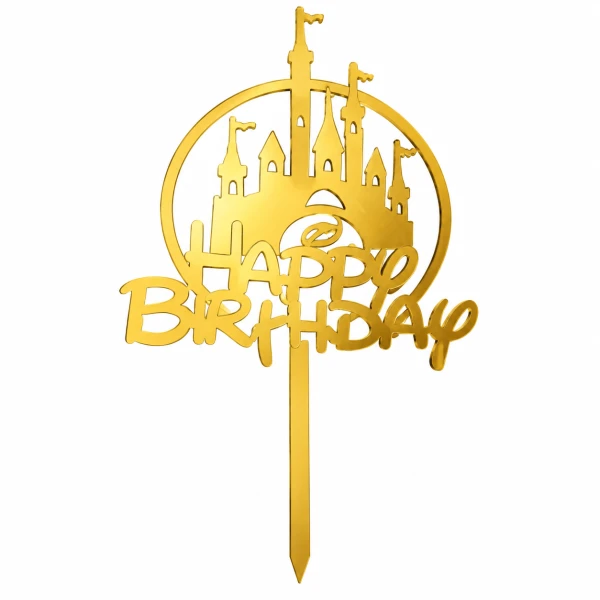 Topper Happy birthday Dorado M11's foto | Dádiva |  BizneCubano