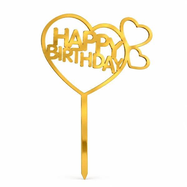 Topper Happy birthday Dorado M13's foto | Dádiva |  BizneCubano