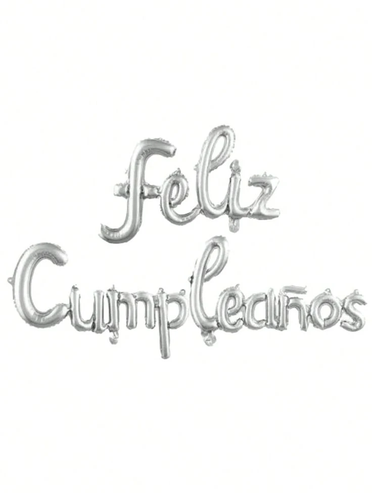 Feliz cumpleaños inflable Plateado's foto | Dádiva |  BizneCubano