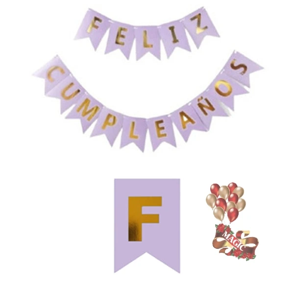 Banderines de feliz cumpleaños lila's foto | Dádiva |  BizneCubano