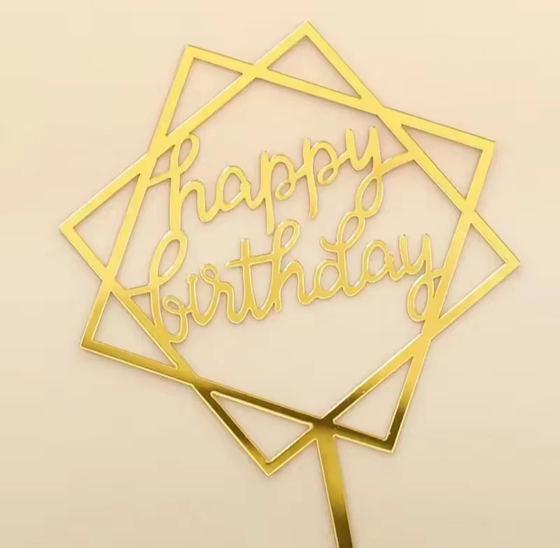 Topper Happy birthday Dorado M5's foto | Dádiva |  BizneCubano