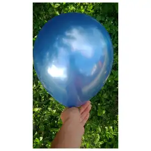 Globo cromado Azul fuerte de 12" miniatura 2