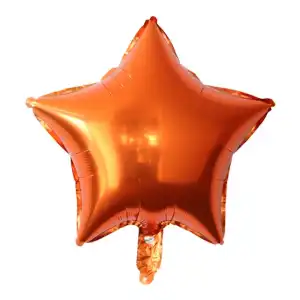 Globos Metalizadas de Estrella Naranja miniatura 1